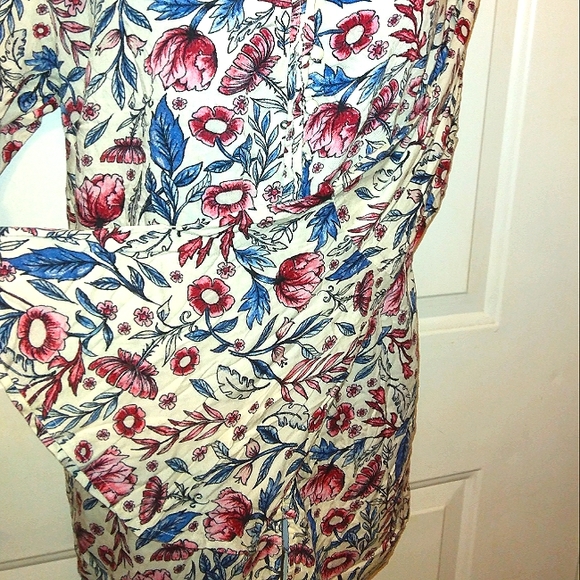 NWT☆STYLE & CO☆Plus Size Long Bell Sleeve Button Down Blouse☆0X - Picture 7 of 16